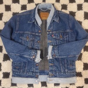 Levi's Custom Stacked Denim Vintage Blanket-Lined Type III Trucker Jacket